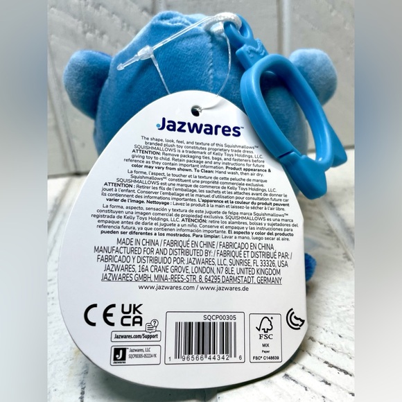 Squishmallow Clip 3.5” Rolf The Blue Lemur Soft Animal Plush Keychain NWT - Picture 5 of 8